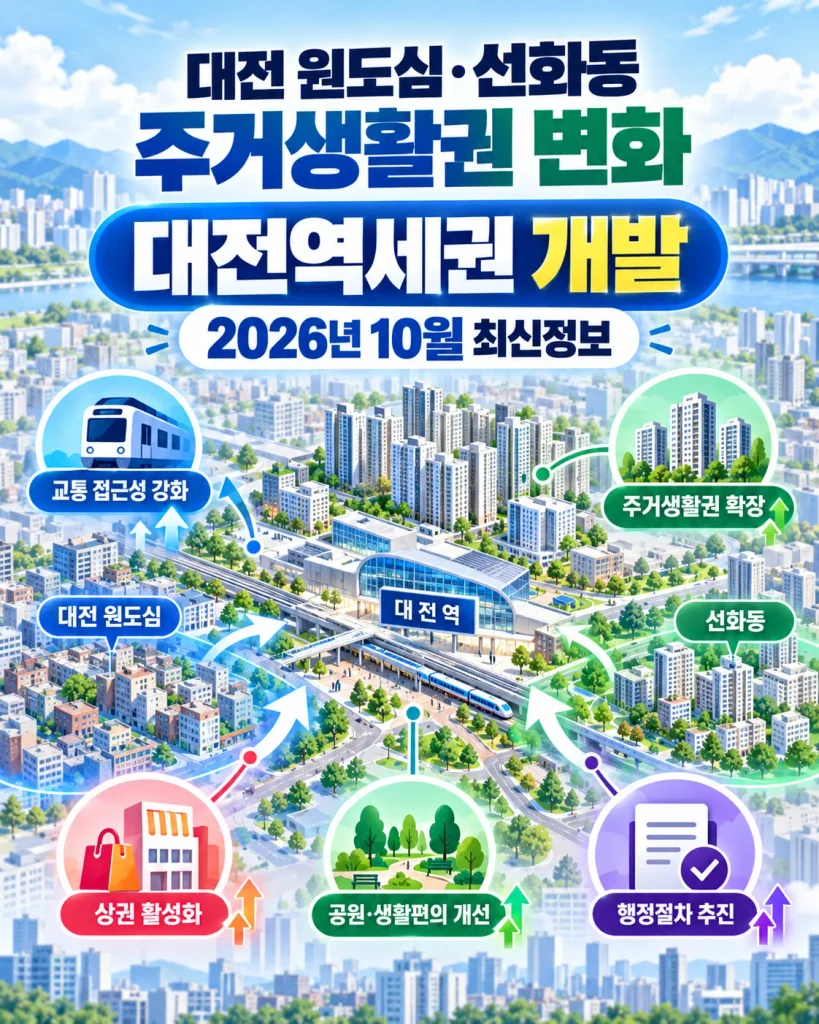 힐스테이트 선화 더와이즈와 2026년 대전역세권 개발 최신정보